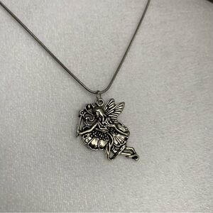 Handmade Stainless Steel Fairy Silver Necklace Whimsigoth Boho Dainty Jewelry